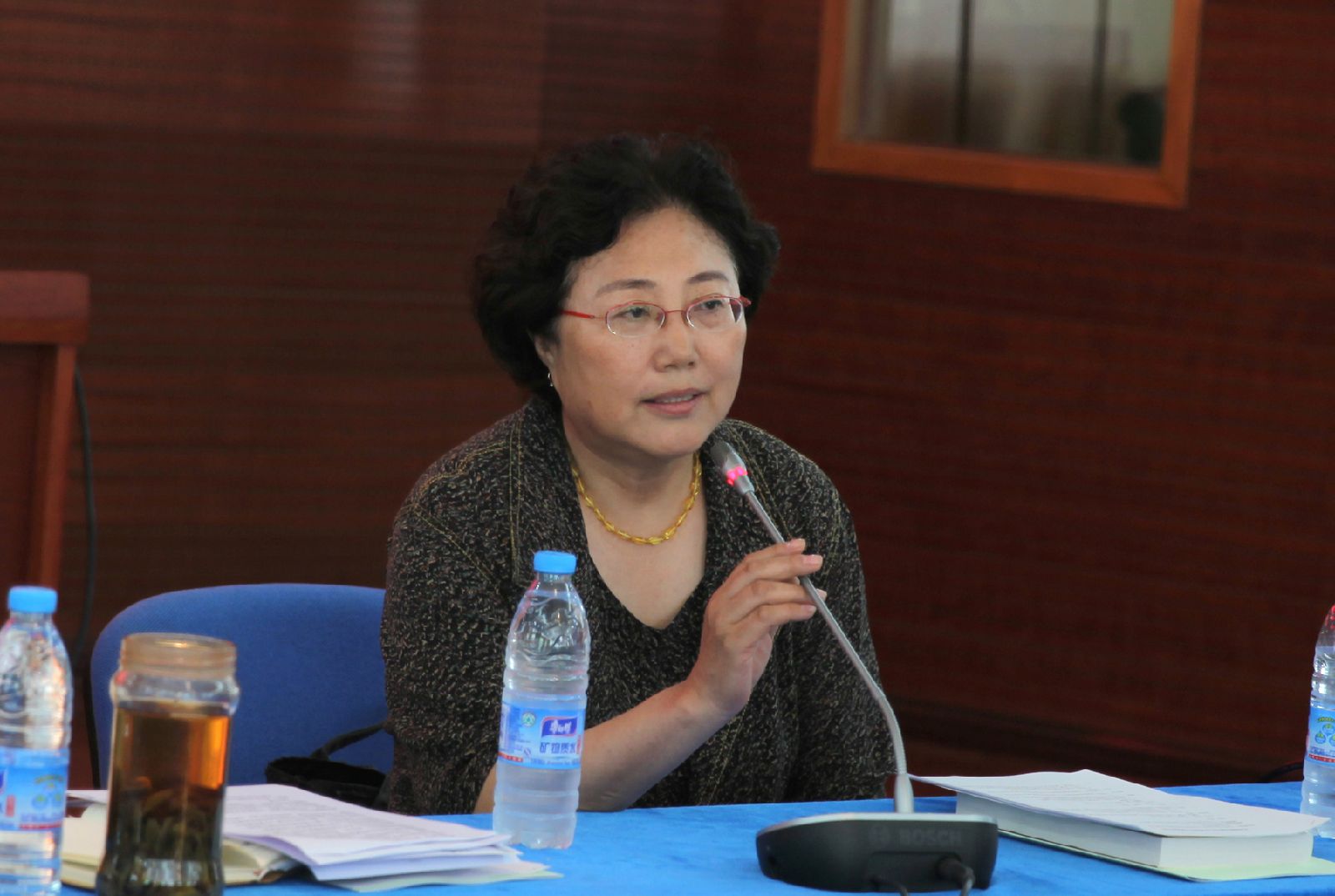 北京达斡尔学会副理事长安平平编审讲话  摄影: 陈英初